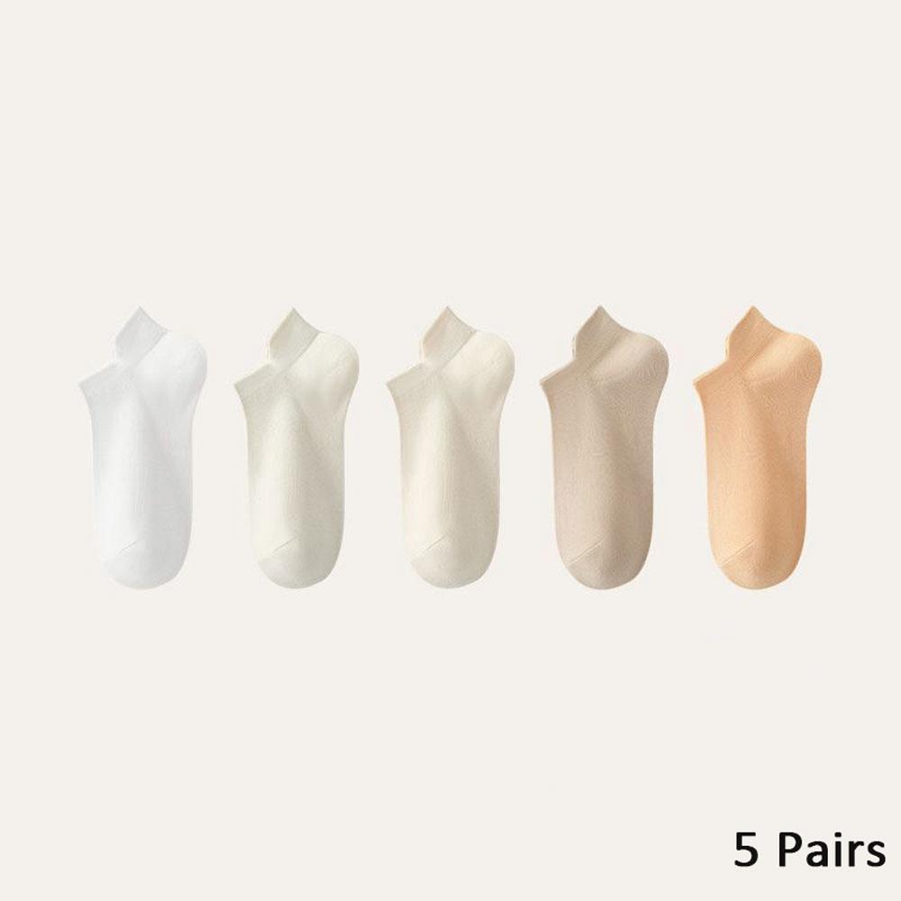 

5 пар модных хлопковых носков Y2K для женщин, нескользящие, дышащие, однотонные носки Harajuku цвета конфет One Size