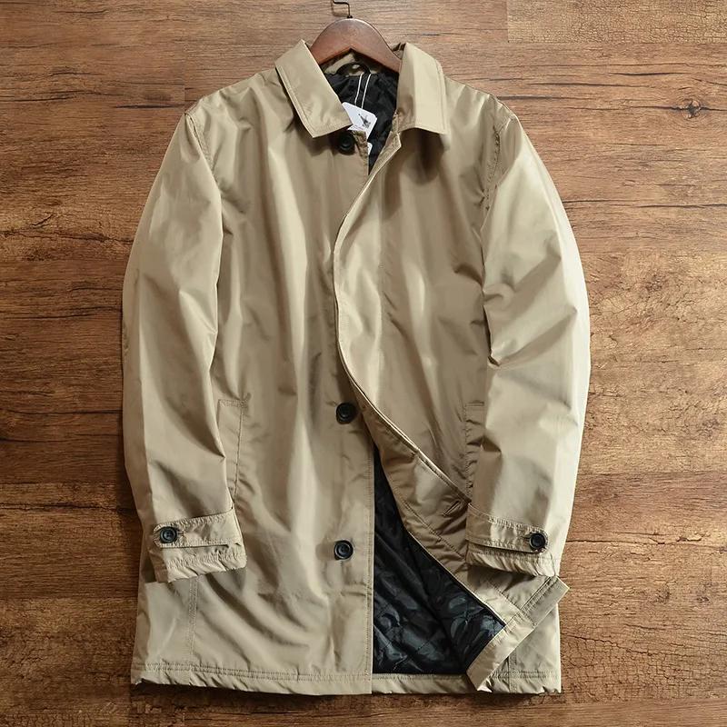 

Waterproof Windproof Men s Padded Winter Jacket Medium-Length Overcoat European Style for Cold Weather Scenarios L хакі