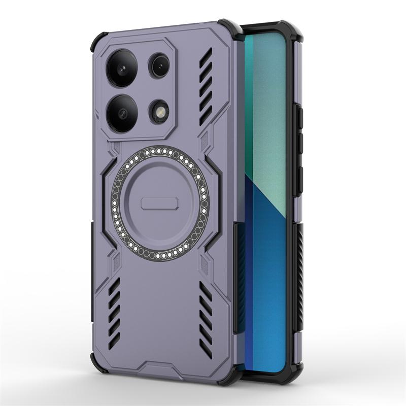 For Xiaomi Redmi Note 13 4G Case Redmi Note 13 4G Anti-knock Magnetic Adsorption Wireless Charge Cover For Redmi Note 13 4G Case