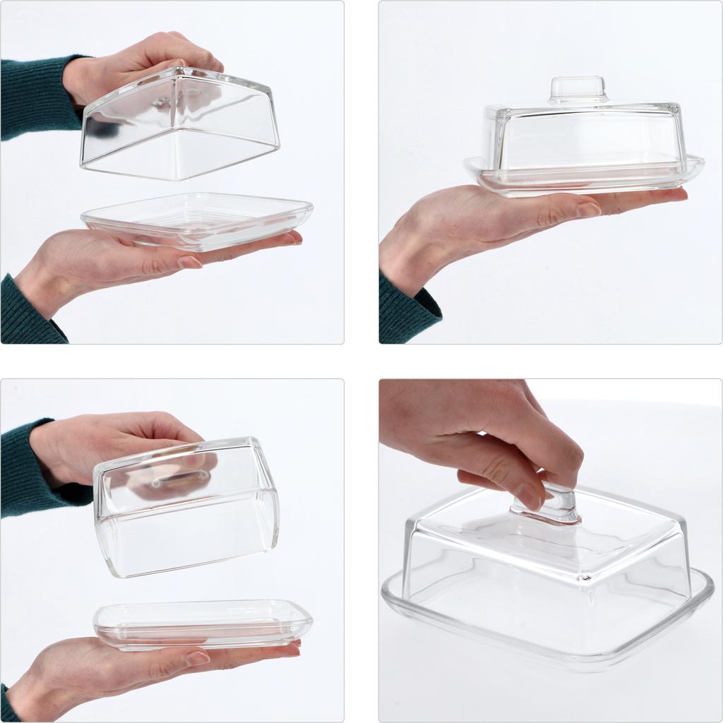KADAX Glass Butter Dish Butter Dish with Lid Container for Butter Holder