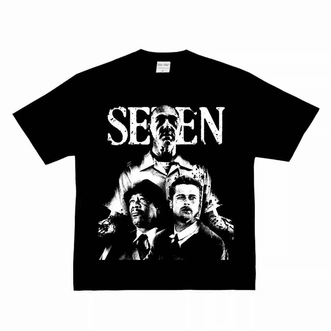 

Se7en Dark Academia Horror Graphic T-Shirt Unisex Oversized Loose Casual Cotton Tee Gothic Streetwear Cult Classic Fan Merch Top 2XL