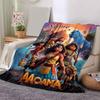 Custom 1pc Adventure Awaits Moana Blanket, Soft And Comfortable Blanket, Casual Warm, Camping Travel Blanket, Birthday Gift Q910201