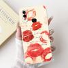 For Samsung Galaxy A10 A10S M01S Phone Case Fashion Flower Back Cover Liquid Silicone Protector on Samsung A 10 Shockproof Funda