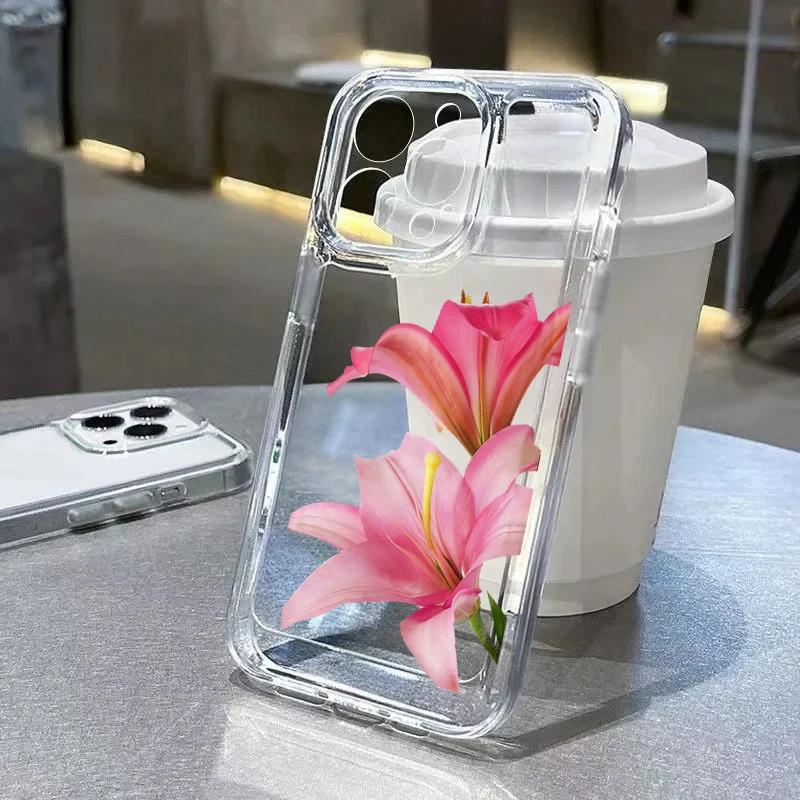 Phone Case For Huawei Honor X9A X8B X9B X7B 90 Lite 5G Nova 7i 3i 5T 7 6 9 SE P30 Pro P40 Lite Y9 Prime 2019 Lily Flower Cover