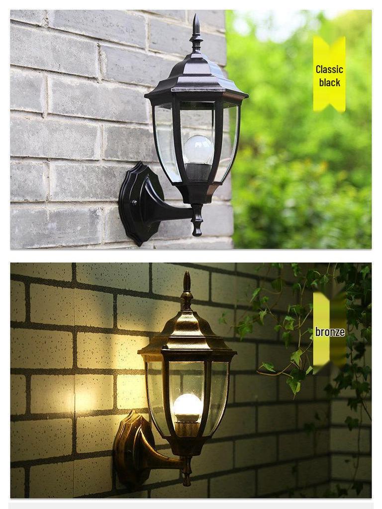 European Antique Outdoor Waterproof Wall Lights - Modern Minimalist Design for Courtyard Landscapes
