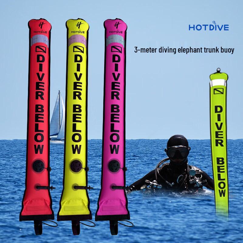 HOTDIVE Reflective Nylon Diving SMB Buoy