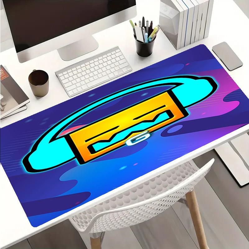 Geometry Dash1 Mouse Pad - Non-Slip Rubber Base, Smooth Surface for Work,Gaming,Office,And Home Use, Desk Mouse Pad