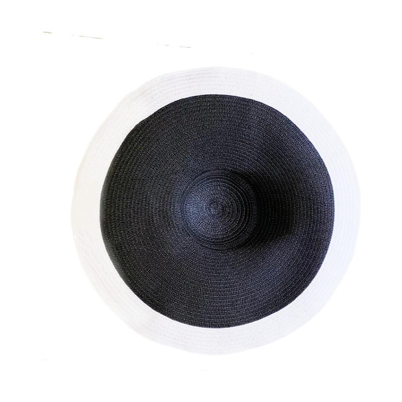 Summer Large Wide brim women leisure Colorful Panama sun hat fashion trendy dome holiday beach hat foldable straw hat