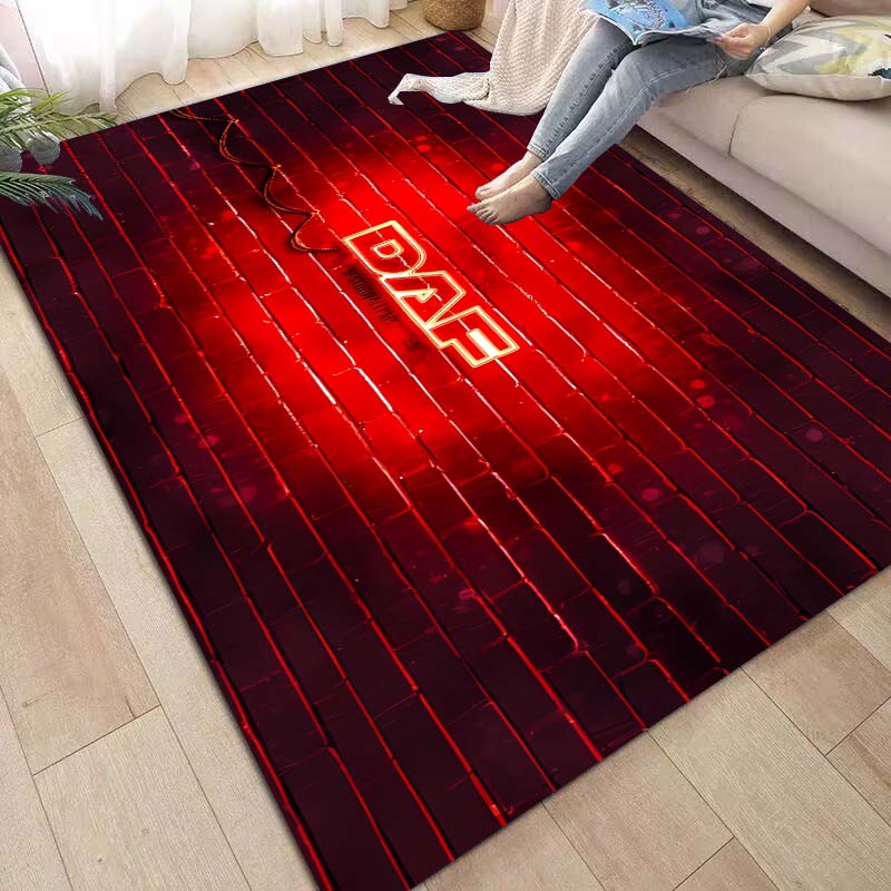 Daf Truck Carpet and Rug Classic Car Logo Carpet Floor Mat Living Room Bedroom Decorate Soft Carpet Kids Room Rug Washable Rugs