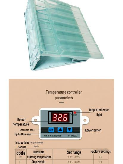 Parrot Chick Incubator with Heating Pad for Peony Fledgling Brooding