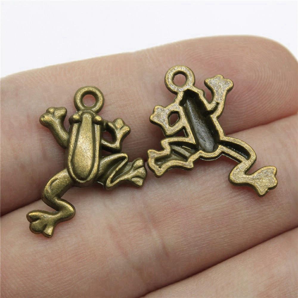 Żaby Owady Stworzenia Ogrodowe Amulet Antyczny Brąz Stop Cynku Materiały do Tworzenia Biżuterii Styl Dziecięcy Bransoletka Amulety