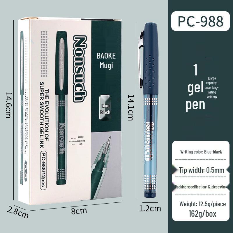 

Bao Kelan Black 0.5mm Neutral Pen for Doctors & Nurses, Large Capacity with Logo Printing, Ideal for Signatures 0.5mm чорний/синій