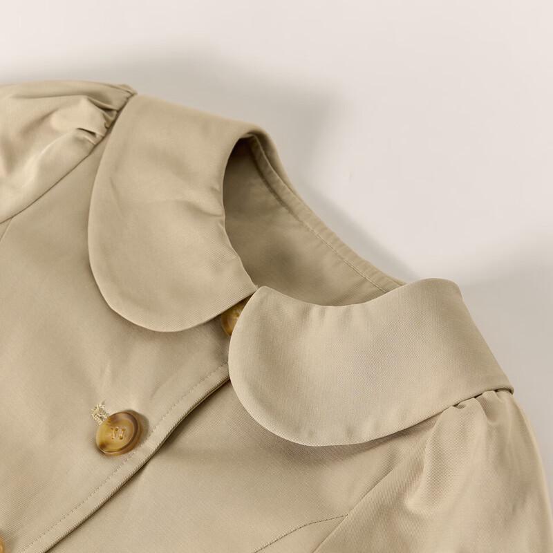 DEESHA Girls' Autumn Mid-Length Trench Coat