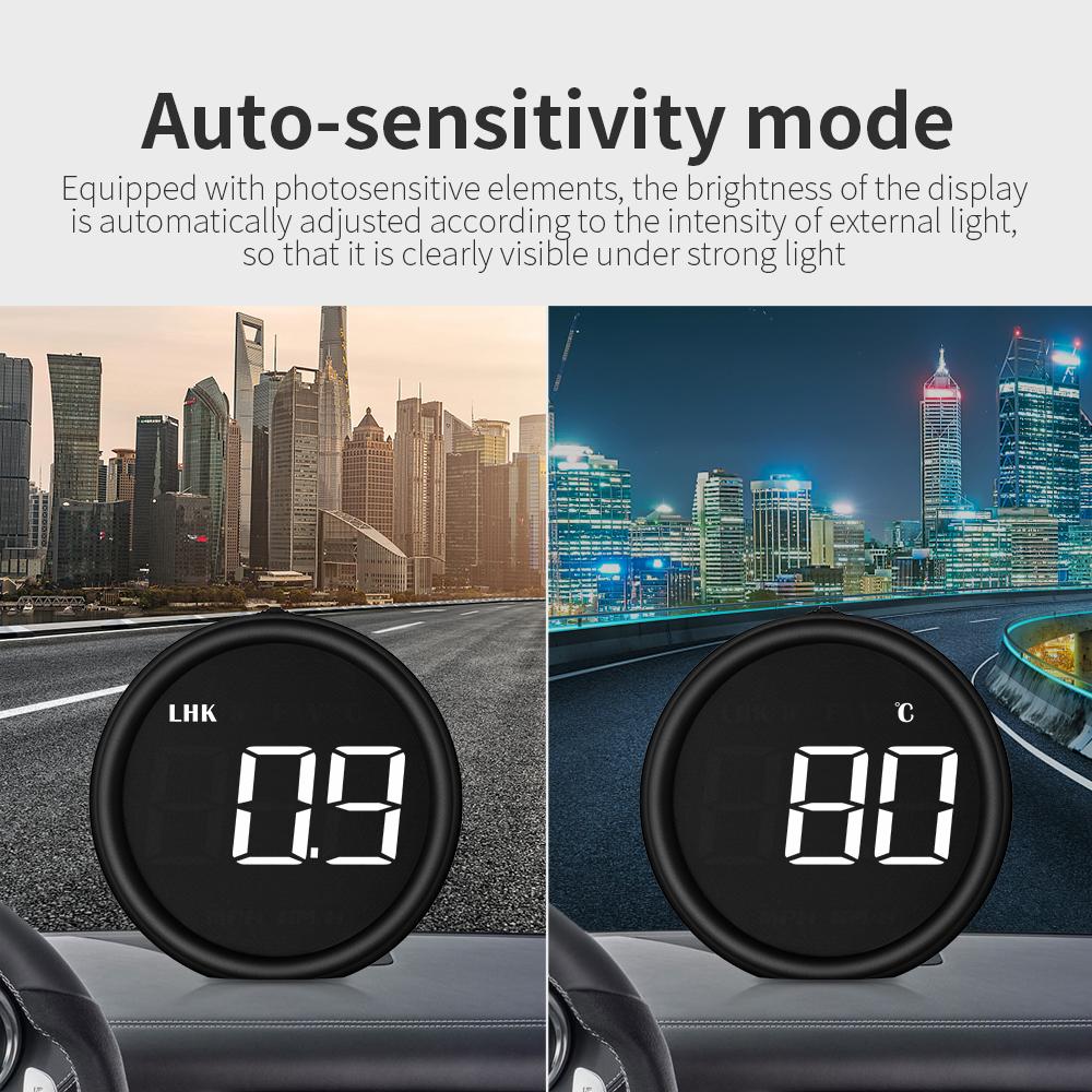 Digital Speedmeter GPS HUD Car Head Up Display Over Speed Alarm Meter Km/h Odometer Compass Auto Gauges Electronic Accessories