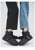 Plus Size Men's High-Top Autumn/Winter Board Shoes - Fashionable White Sneakers for Couples and Teens