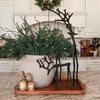 Weihnachtsdekorationen Schwarze Rentierstatuen Moderne Weihnachtsfiguren aus Legierung Elegante Weihnachtsdekoration für drinnen Tischdekorationen Weihnachten