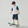 Boys' Geometric Color-block T-shirt & Shorts Sport Set