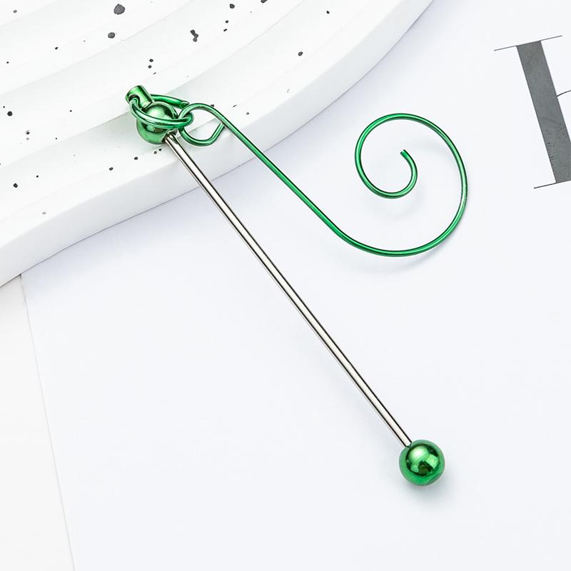 Beadable Metal Christmas Hangers For Crafting And Tree Decoration Colorful Hanging Hook Craft Accessories