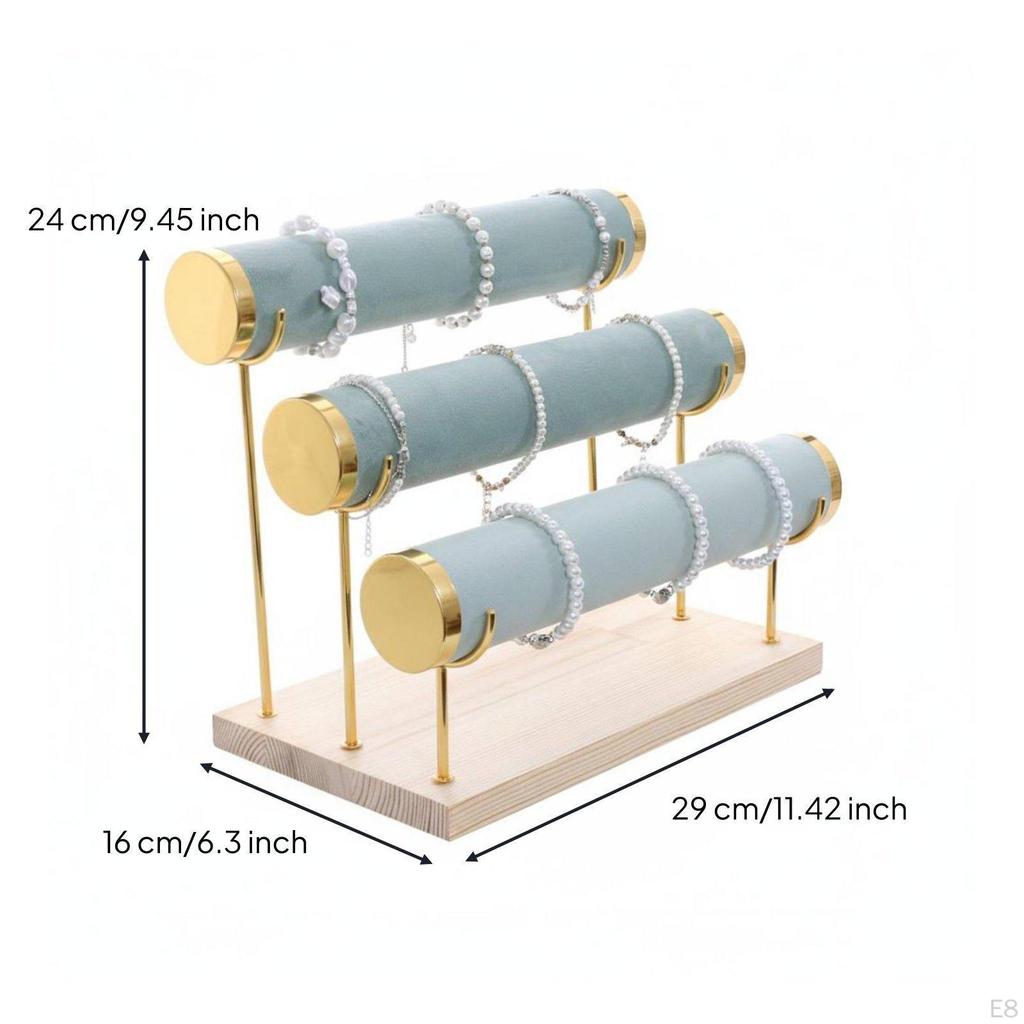 3 Tier Bracelet Holder Minimalist Design Bar Organizer Detachable Rods Bangle Watch