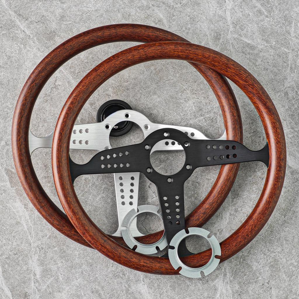 14Inch GRAND PRIX JDM Classic Wood Steering Wheel Universal ABS Racing Sport Steering Wheel Car Accessories
