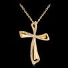 Elegant kors hänge bön halsband present glänsande strass kvinnors smycken