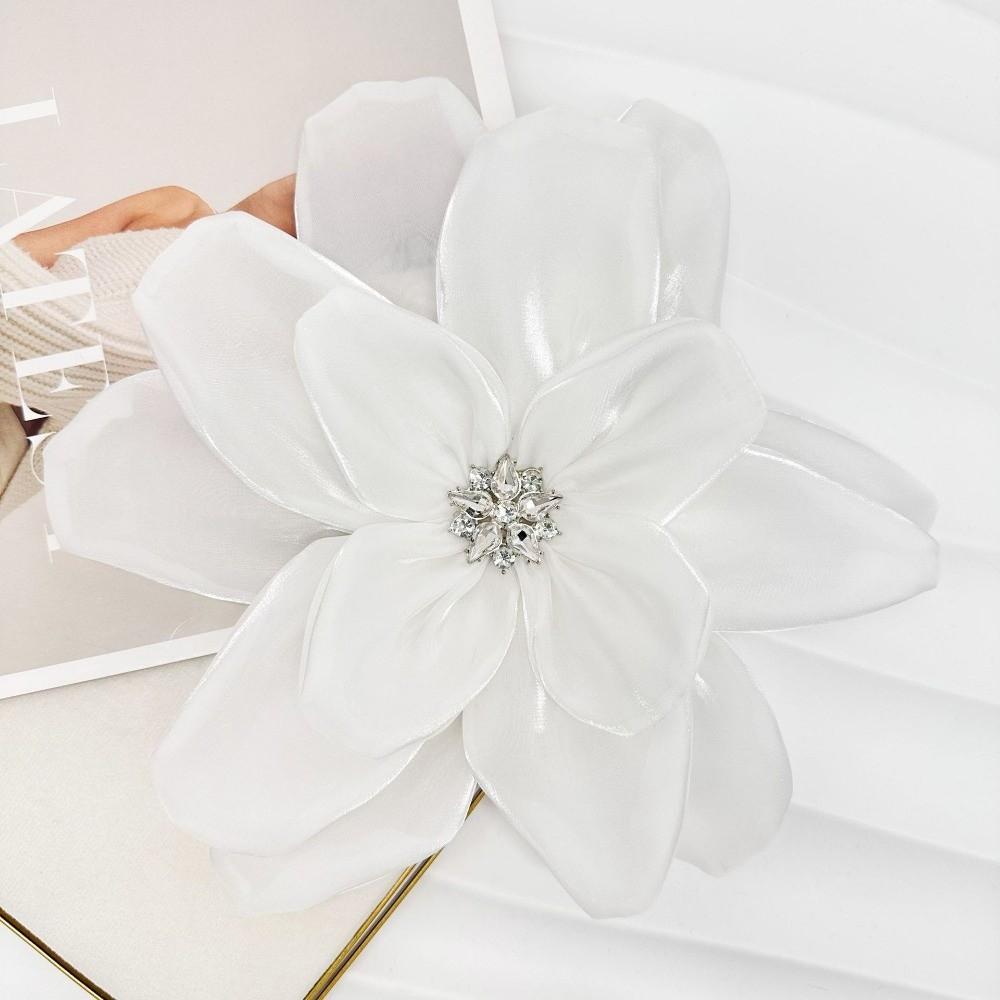 Rhinestone Floral Fabric Applique Multi-layer 3D Flower Flower Clothing Patch Satin Chiffon DIY Headdress Clothing Chest Flower