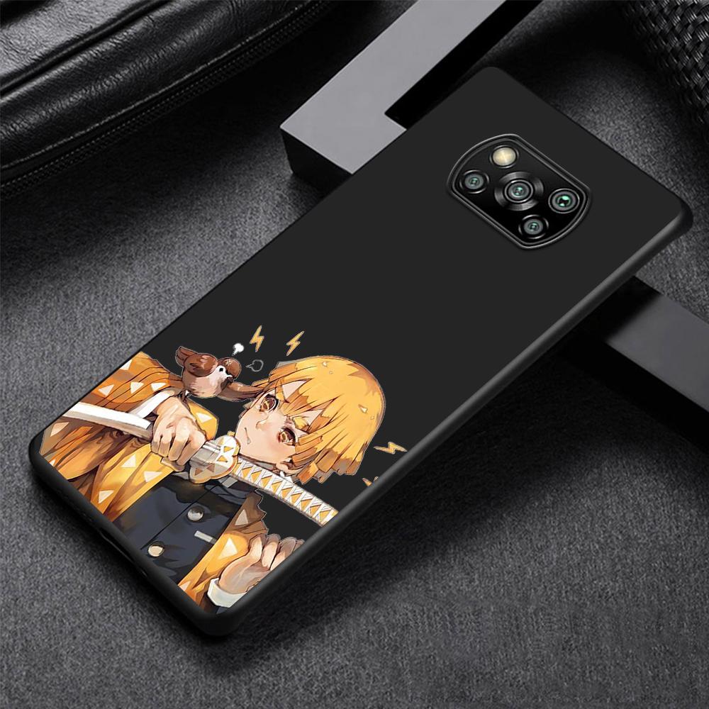 Anime Kreslený Pouzdro na Telefon Demon Blade pro Xiaomi Poco X3 NFC M3 X4 Pocophone F1 M4 Pro F3 GT Měkké Silikonové Černé Kryt Shell