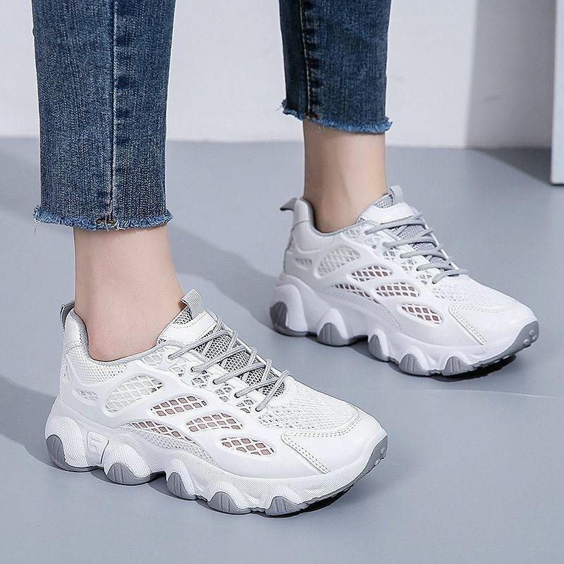 Spring and Summer New Versatile and Lightweight Women's Mesh Breathable Spring Dad Shoes Sports and Leisure Women's Shoes
