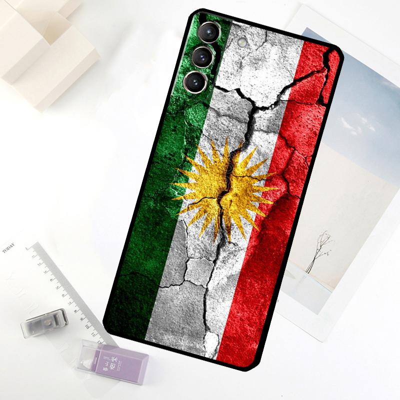 Funda de Teléfono Bandera de Kurdistán Para Samsung Galaxy S25 S26 Ultra S20 S21 S22 S23 S24 Ultra S10 Plus S25 FE Cubierta