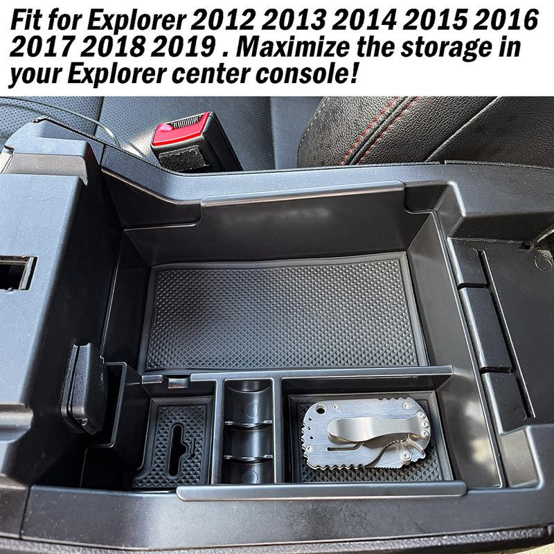 SixthSmoy Center Console Organizer for Ford Explorer 2018 2017 2016 2015-2012 Interior Accessories Armrest Storage Tray