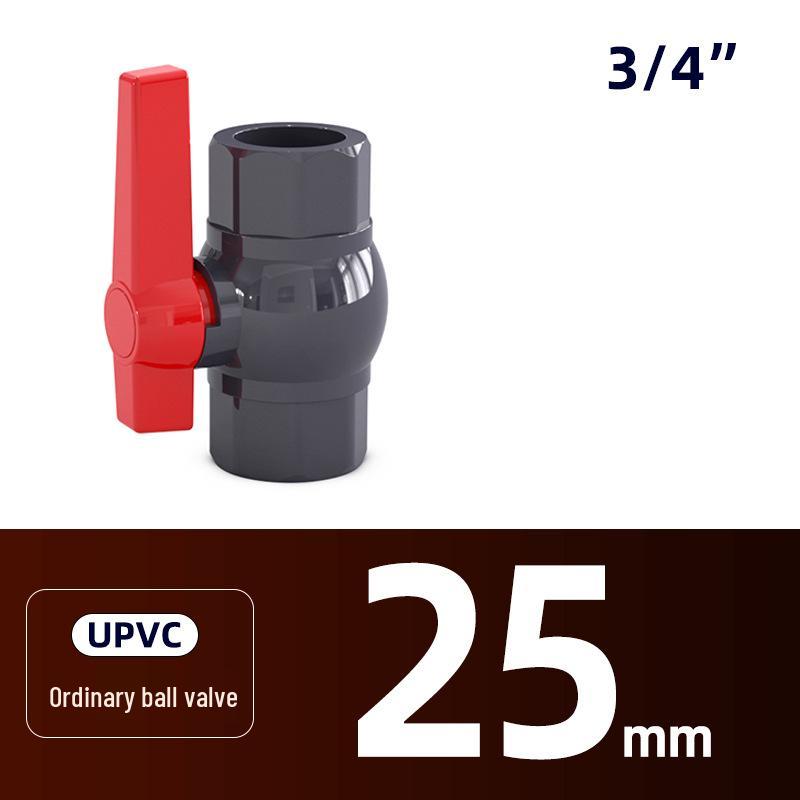 PVC Chemical-Grade Water Supply Ball Valve: Plastic Outlet Switch Valve In 4 Sizes (20, 25, 32, 40).