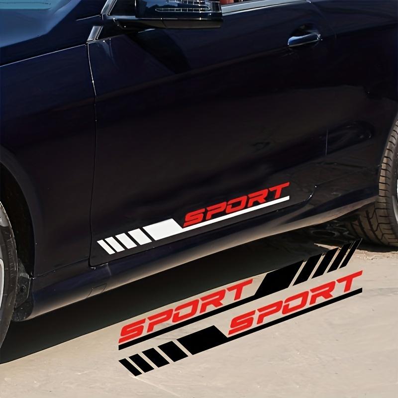 1pcs "SPORT" Vinyl Car Door Stickers Diagonal Stripes, Easy Apply Side Decals for Enhanced Vehicle Aesthetics