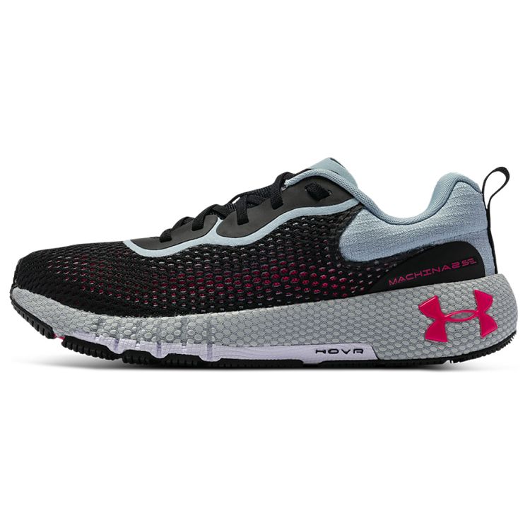 Under Armour HOVR Machina 2 SE Fabric Sports Fashion Low-Top Lifestyle Shoes Women sneaker Black Blue 3024741-005