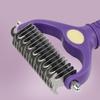 Foldable Double Sided Dog Brush Knife Knot Opening Dematting Undercoat Rake for Thick Hair Pets Hair Remover Furminator Perros