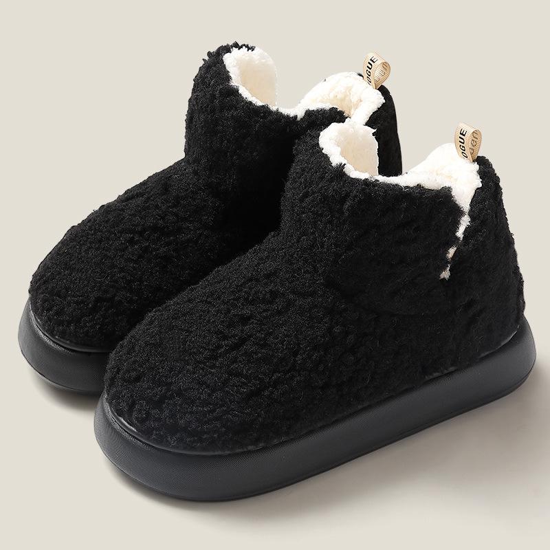 Women's and Men's Non-Slip Winter Cotton Slippers - Warm, Thick Sole, Full Coverage for Indoor Use