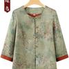 Grandma's Summer Three-Quarter Sleeve Top for Elderly Women