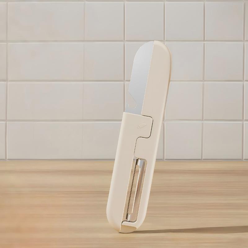 Multi-Functional Split‑Design Multi‑Purpose Fruit Knife, Portable Stainless Steel Peeler & Cutter With 135 Degree Rotatable Peeling