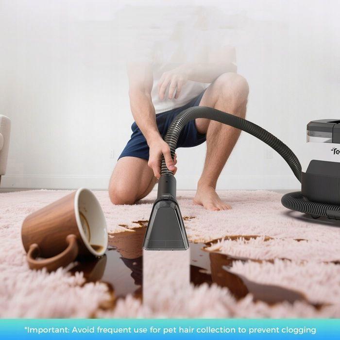 Nettoyeur de tapis - Teendow C6 MAX - 1650 W - 12 000 Pa - Nettoyeur vapeur - Convient pour les tapis, les canapés et les voitures