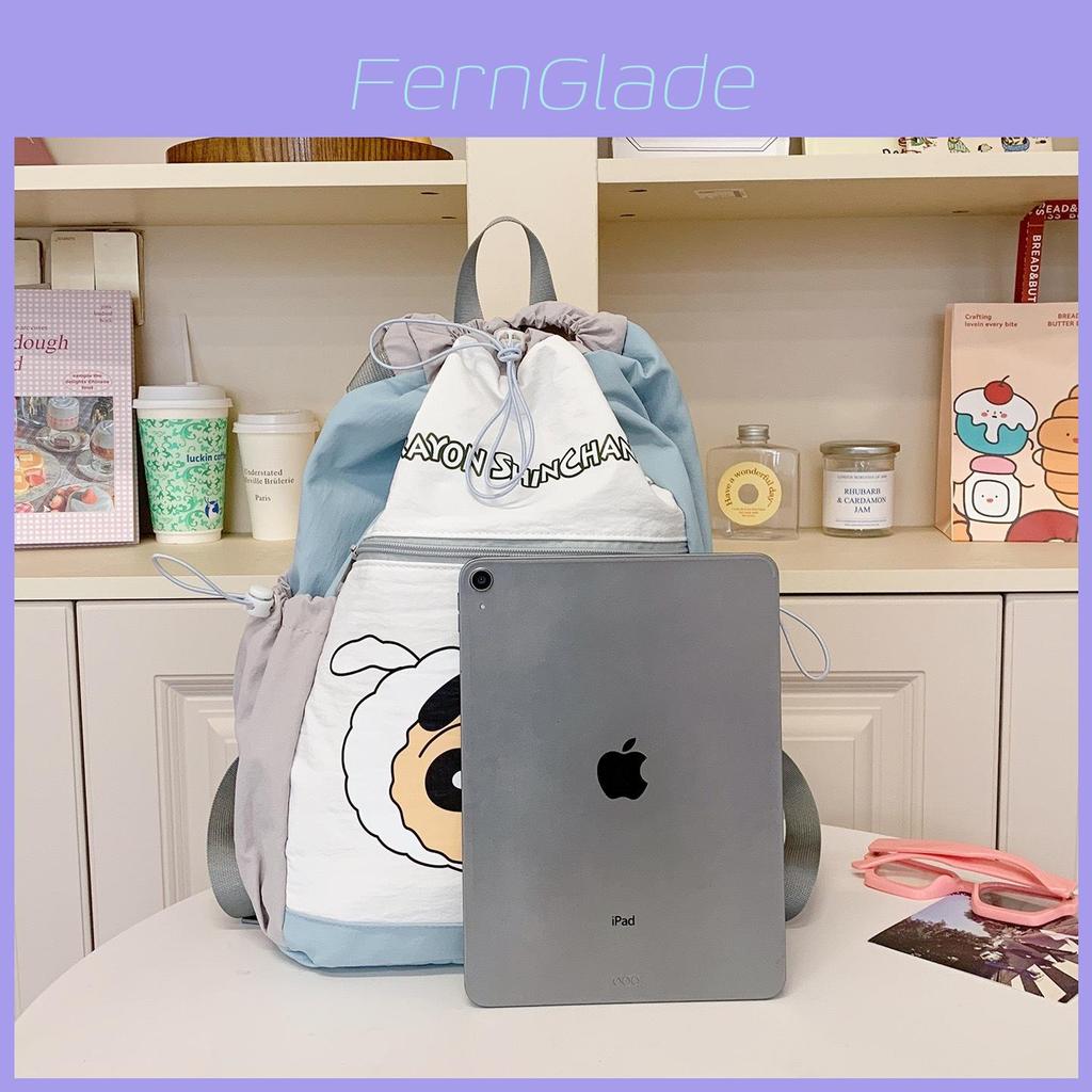 Crayon Shinchan Cartoon Backpack With Drawstring Closure For Students And Kids