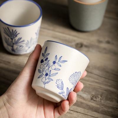 Japanese-style Retro Fireplace Tea Cup Coarse Pottery Underglaze Water Drinking Cup Kung Fu Personal Single Cup Tea Tasting Cup