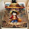 ONE PIECE Monkey D. Luffy Flannel Blanket Trendy Print Fit For Bed Sofa Bedroom Chair Picnic Travel -HE45