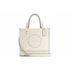 Coach Dempsey 22 Klassische Abnehmbare Schultergurt Leder Tragetasche Einkaufstasche Crossbody Handtasche Klein Damen Tote Weiß C5268-IMCHK
