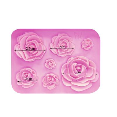 Tragbare Küche Rose Blumen Form Silikon Kuchen Schokolade Hochzeit Dekoration Werkzeuge Fondant Sugarcraft