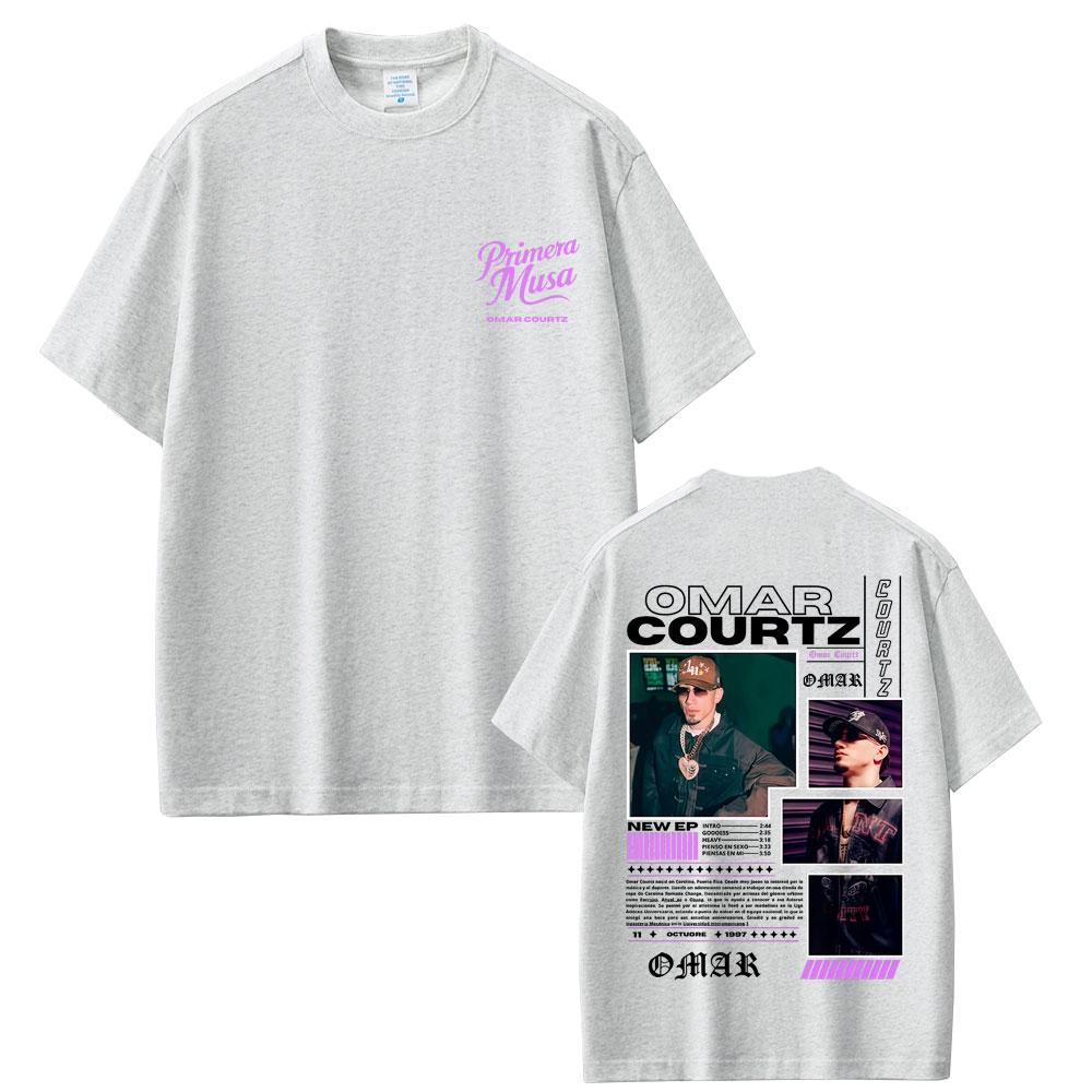 Rapper Omar Courtz Primera Musa Tour 2025 Tshirts Men Women Fashion Hip Hop Oversized T Shirts Mens Casual Cotton Tee Shirt