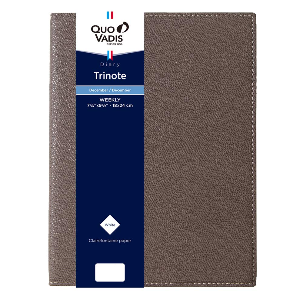 

QUOVADIS 2026 Trinote/Club planner (Weekly Vertical, starts Dec 2025, B5 variant 18x24cm) Marron glacé qv04802mr