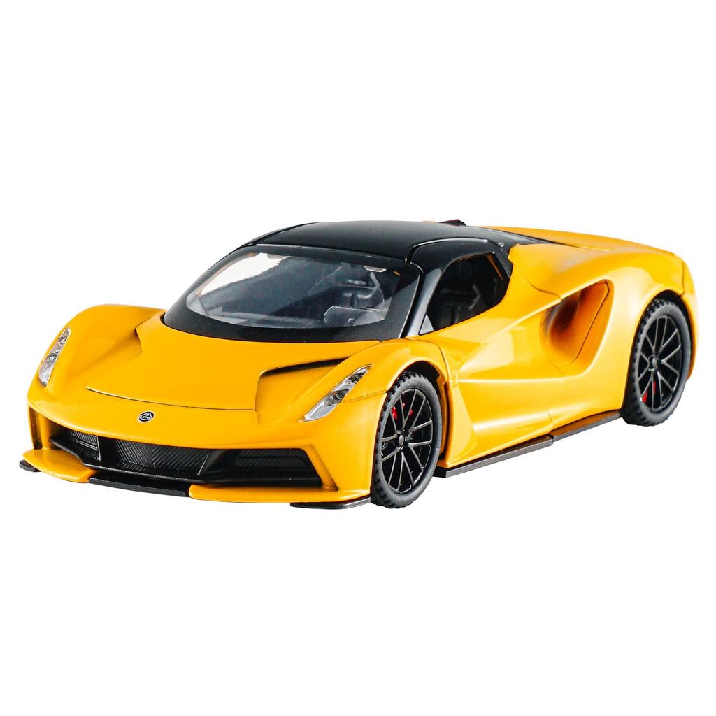 1/32 Lotus Evija Supercar Alloy Muscle Car Model Sound and Light Pull Back Children's Toy Collectibles Birthday Gift