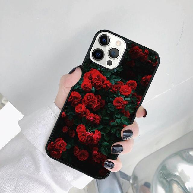 Red Rose Phone Case Cover For iPhone 17 Air 15 16 14 12 11 13 Pro MAX Plus Coque