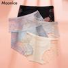 S-4XL Kadın Seksi Dantel Çiçek Külot Yüksek Bel İç Çamaşırı Kadın Nefes Alabilir ve Rahat Külot
