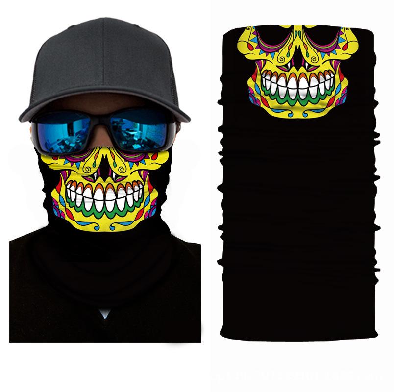 Xunhui Skull Sports Neck Warmer: Seamless Outdoor Cycling Face Mask & Sun Protection Headscarf