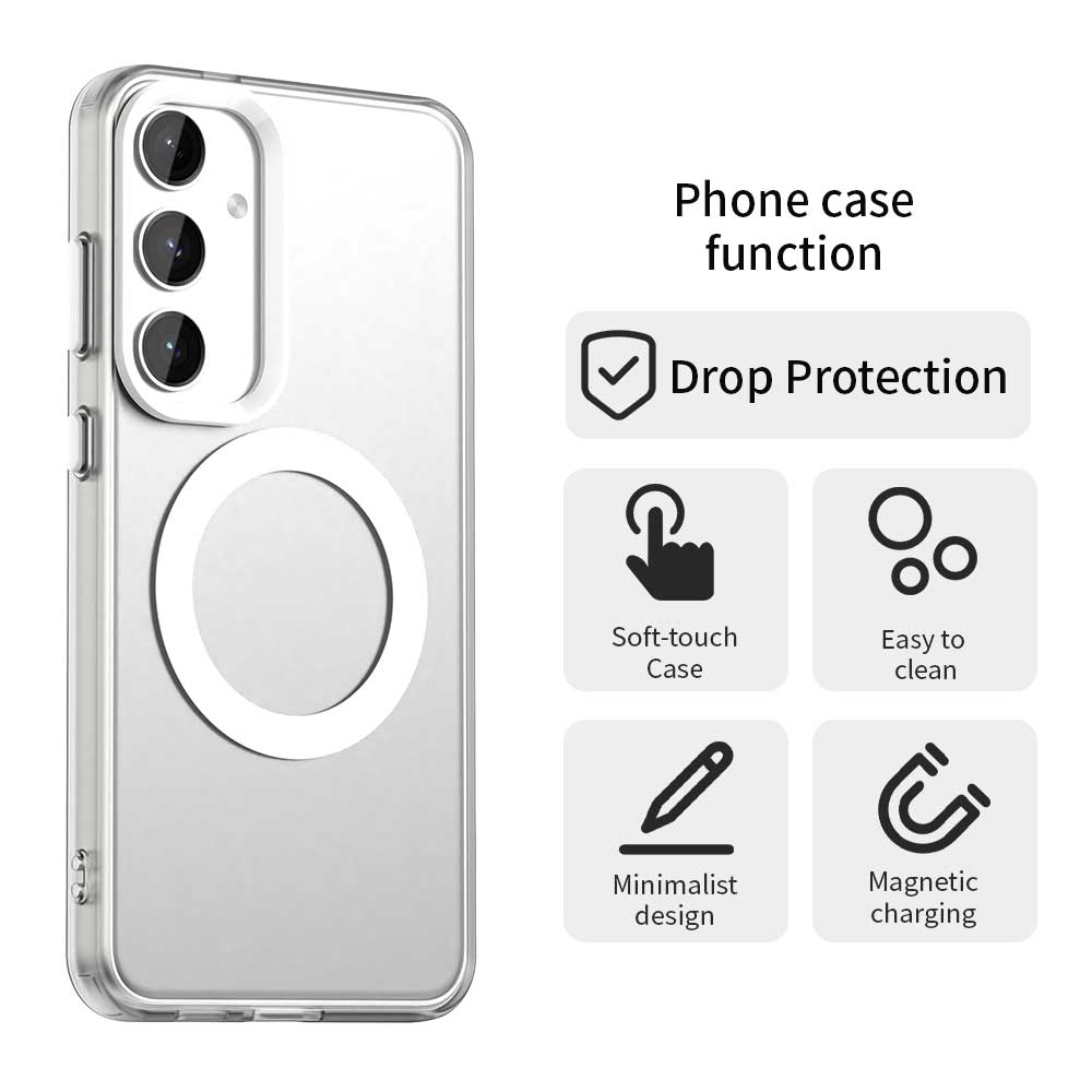 For Samsung Galaxy S25 S24 S23  Slim Dropproof Shockproof Anti-Fingerprint Magnetic Matte Phone Case